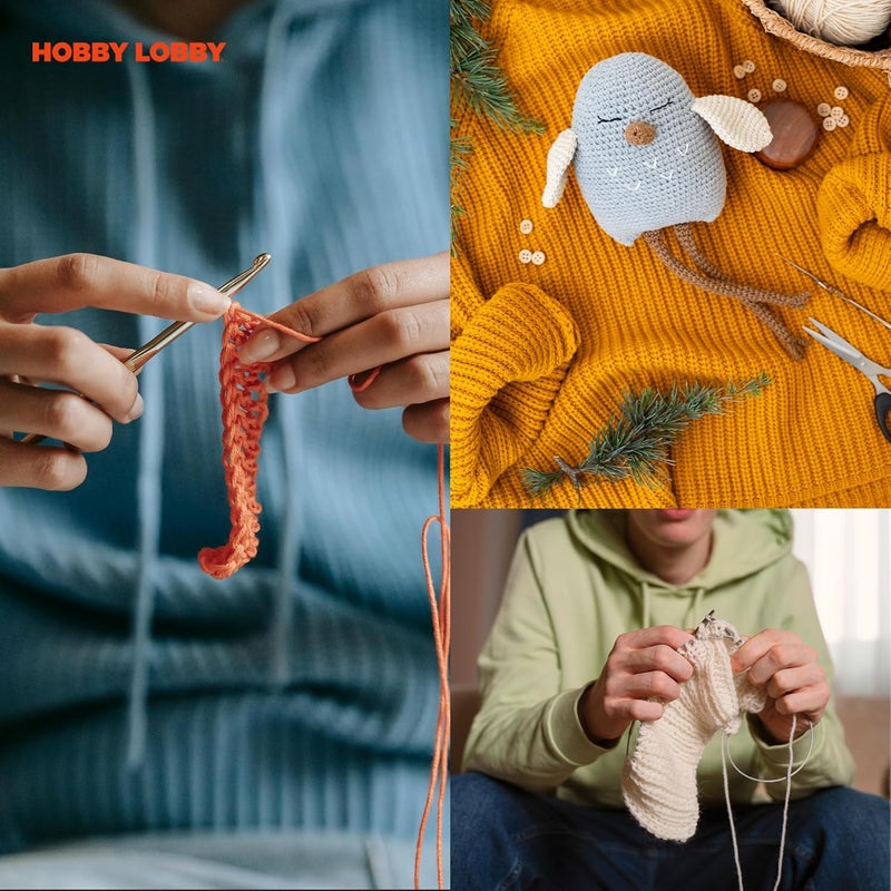 Hobby Lobby خيوط يارني جامبو (ماجنتا) للحياكة والكروشيه - خيوط ناعمة - 28 ياردة من خيوط البوليستر 100% لصنع البطانيات والقبعات والمزيد - ملحقات الحرف اليدوية DIY - Image 3